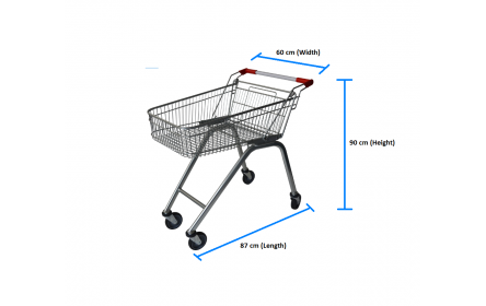 This 70 litre supermarket shopping trolley is smaller than the usual supermarket trolleys, it offers convenience for light shoppers in any retail stores and makes shopping & checkout easy. Enquire today, ships Australia wide!