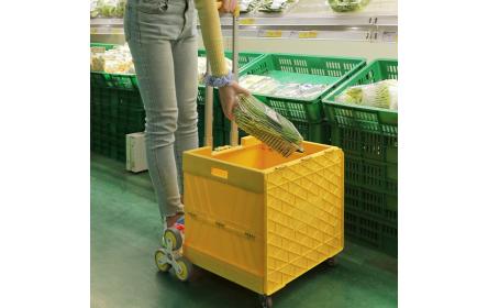 Foldable Collapsible Personal Shopping Trolley Cart with stair climbing wheels, Convenient personal shopping trolley cart makes shopping fun, easy and convenient.