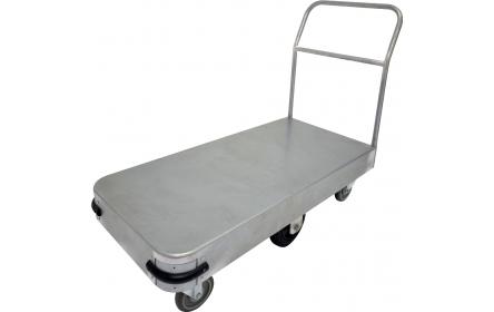 With 600kg capacity, 6 wheel configuration & single deck size of 1140mm x 565mm, this large size single deck galvanised sheet stock trolley is the perfect backroom, storage and warehouse equipment. On sale now. Ships Australia wide!