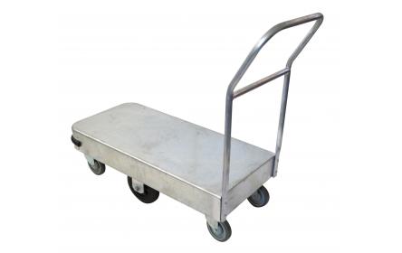 Constructed from galvanised steel, this small size single deck sheet stock trolley comes with 600kg capacity, deck size of 990mm x 465mm & 6-wheel configuration for ease of manouverability. Ideal for handling backroom, warehouse & storage equipment.
