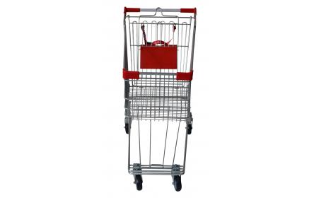 Our 90 litre grocery shopping trolley comes with child seat, restraint strap & 4 x TPE castors. Suitable as a small sized shopping trolley for fruit shops, supermarkets, convenience & retail stores, allowing easy navigation through narrow ailes.
