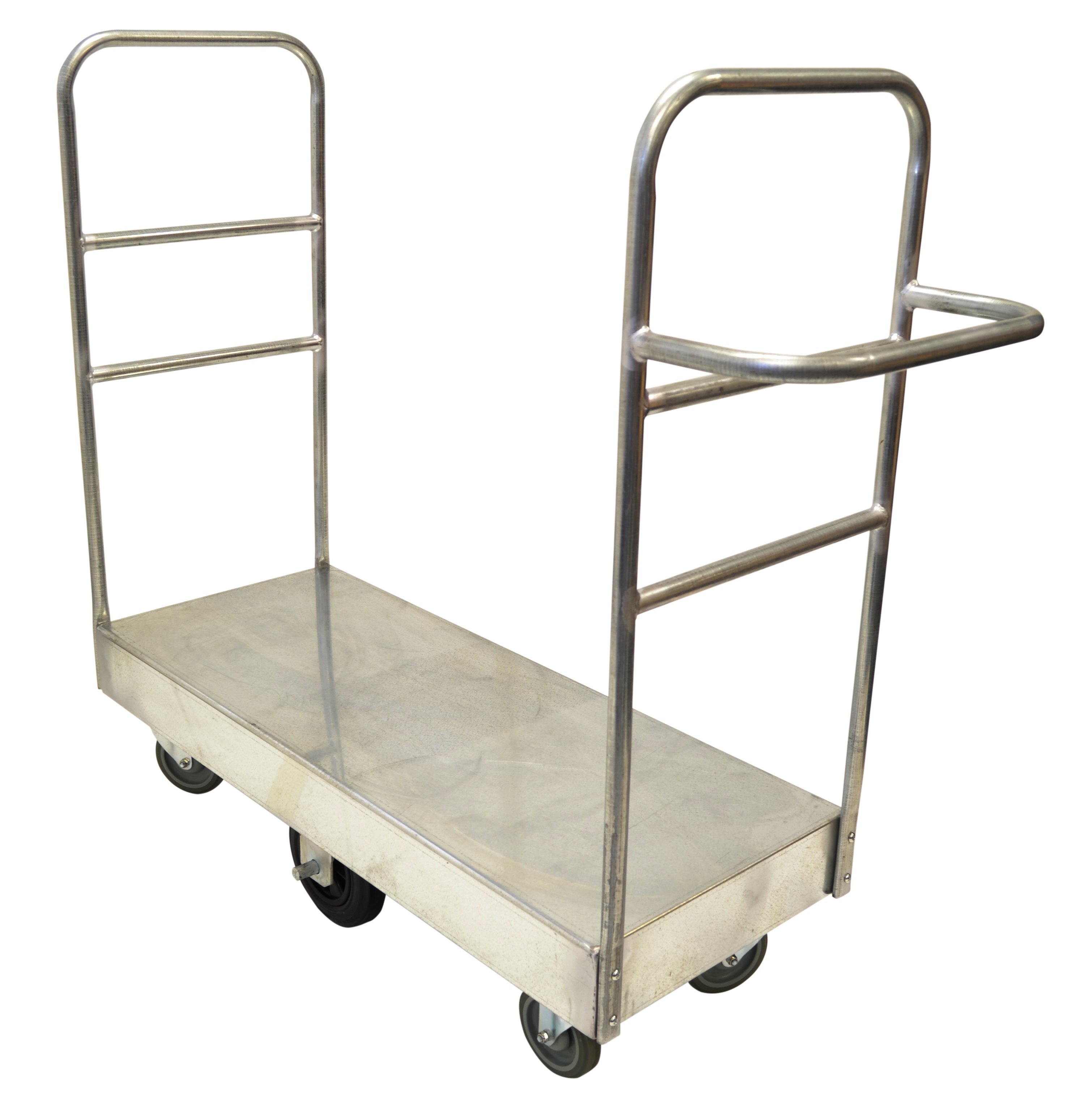 Galvanised Stock Trolleys - Twin Handle Platform Stock Trolley (Small)